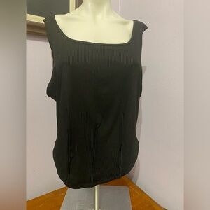 SHEIN Elegant Black Square Neck Tank Top